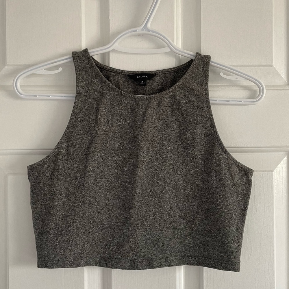 Aritzia Talula Cropped Tank Top - Grey
